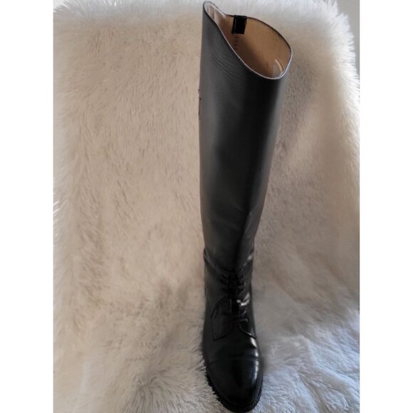 EFFINGHAM Bond Co. 200M Black Leather Equestrian Riding Boots Size 8.5 WC - Picture 8 of 13